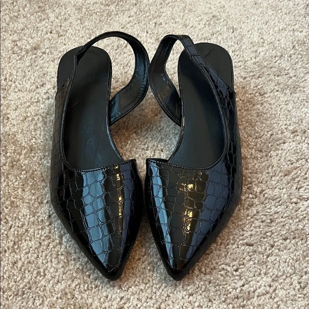 NWT Bareroots Embossed Slingbacks - Picture 1 of 7